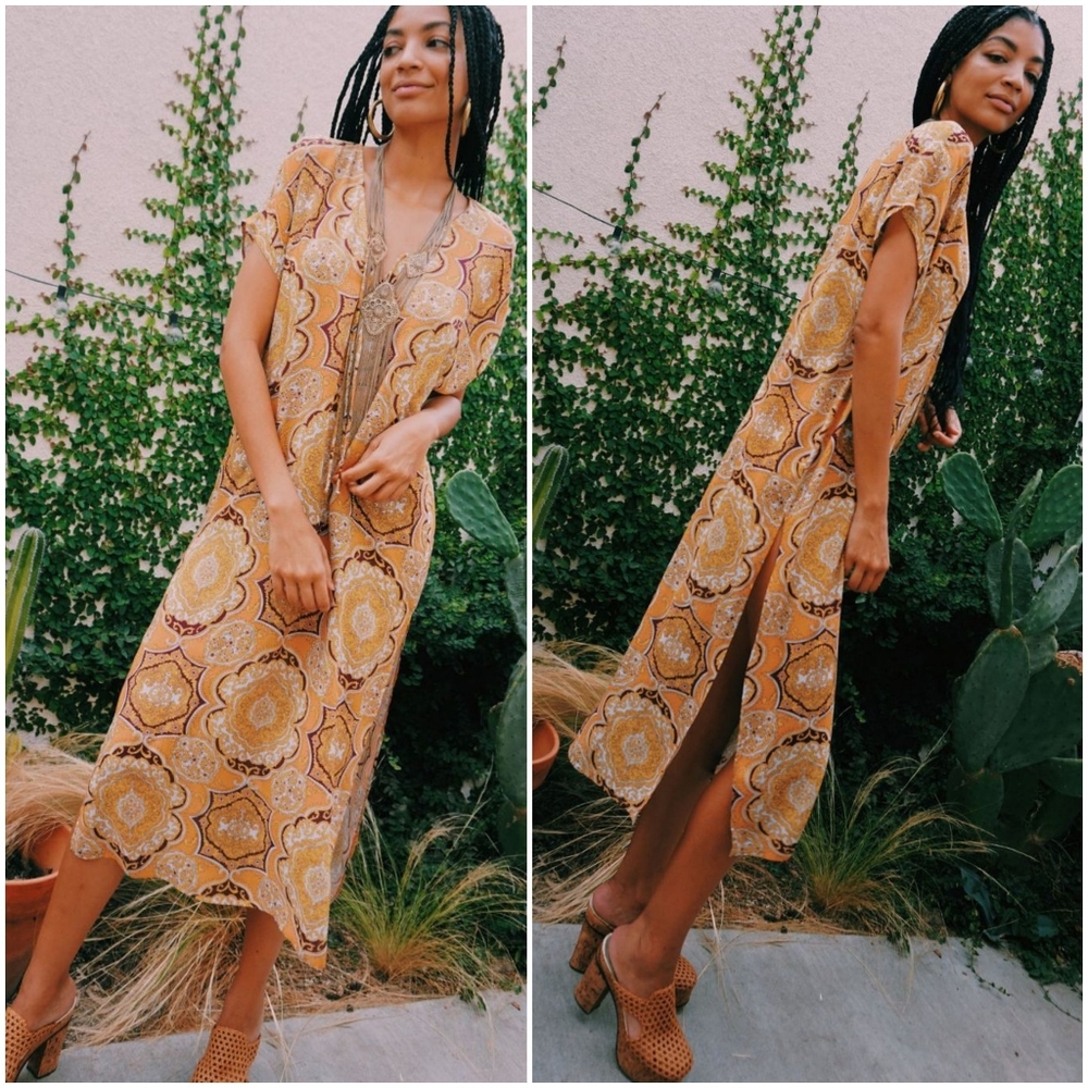New Novella Royale Margot Caftan Rust Moroccan Sun - Picture 15 of 16